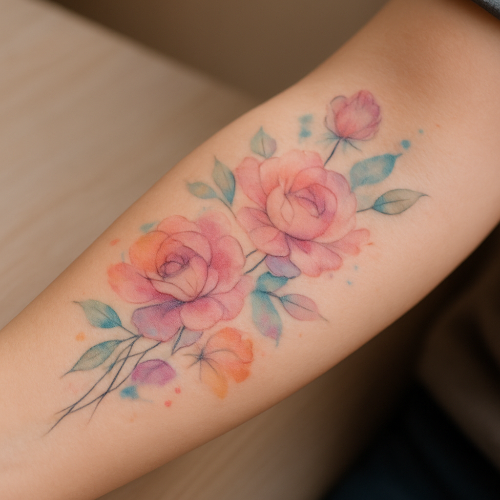 Aquarell Tattoo: Farbexplosionen von fact-tattoo.com